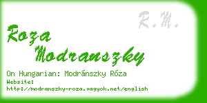 roza modranszky business card