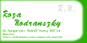 roza modranszky business card